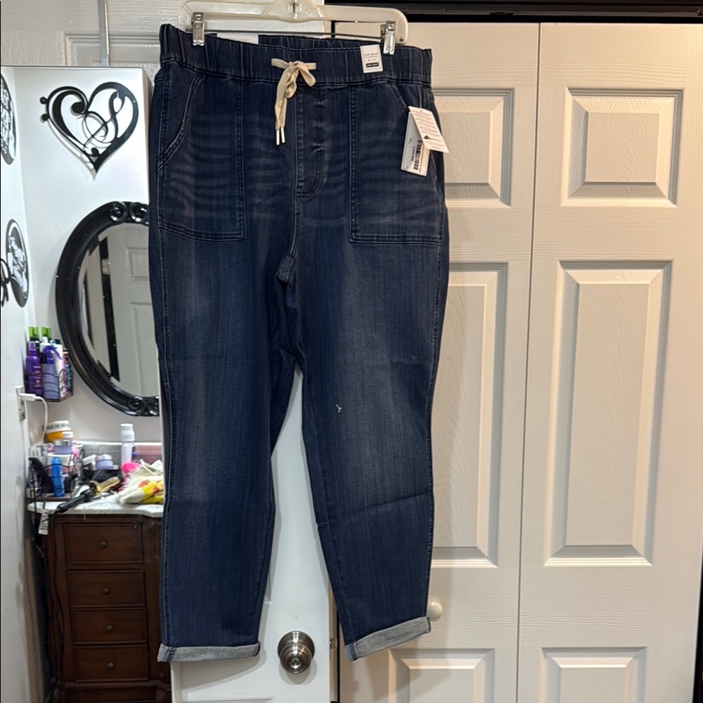 Judy Blue Dark Blue Denim Jogger Pants